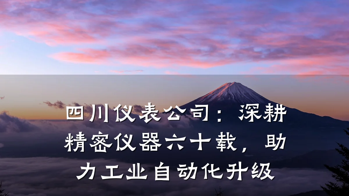 四川仪表公司:深耕精密仪器六十载,助力工业自动化升级