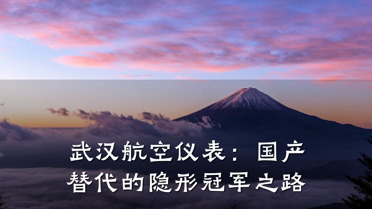 武汉航空仪表:国产替代的隐形冠军之路