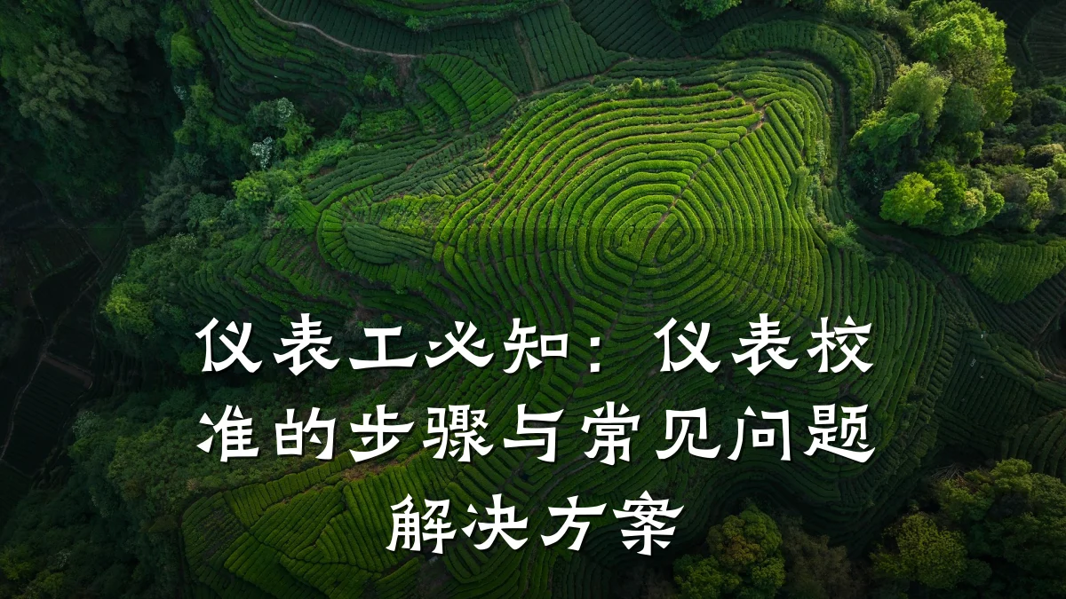仪表工必知:仪表校准的步骤与常见问题解决方案