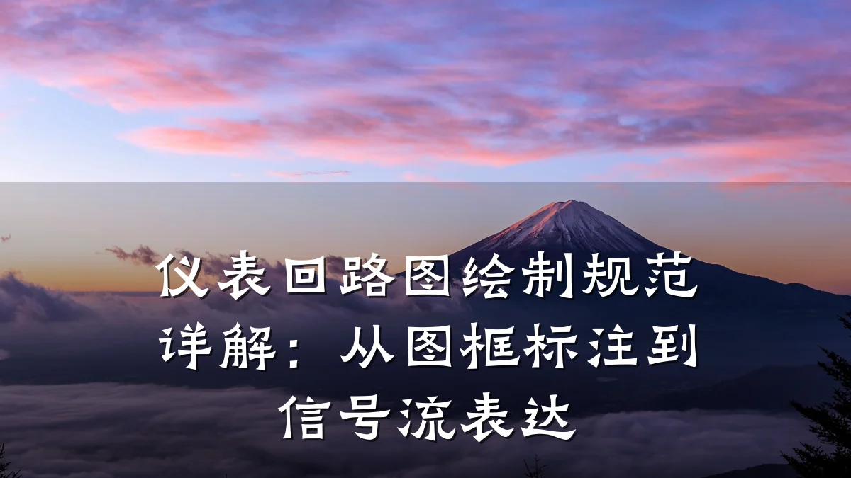 仪表回路图绘制规范详解:从图框标注到信号流表达