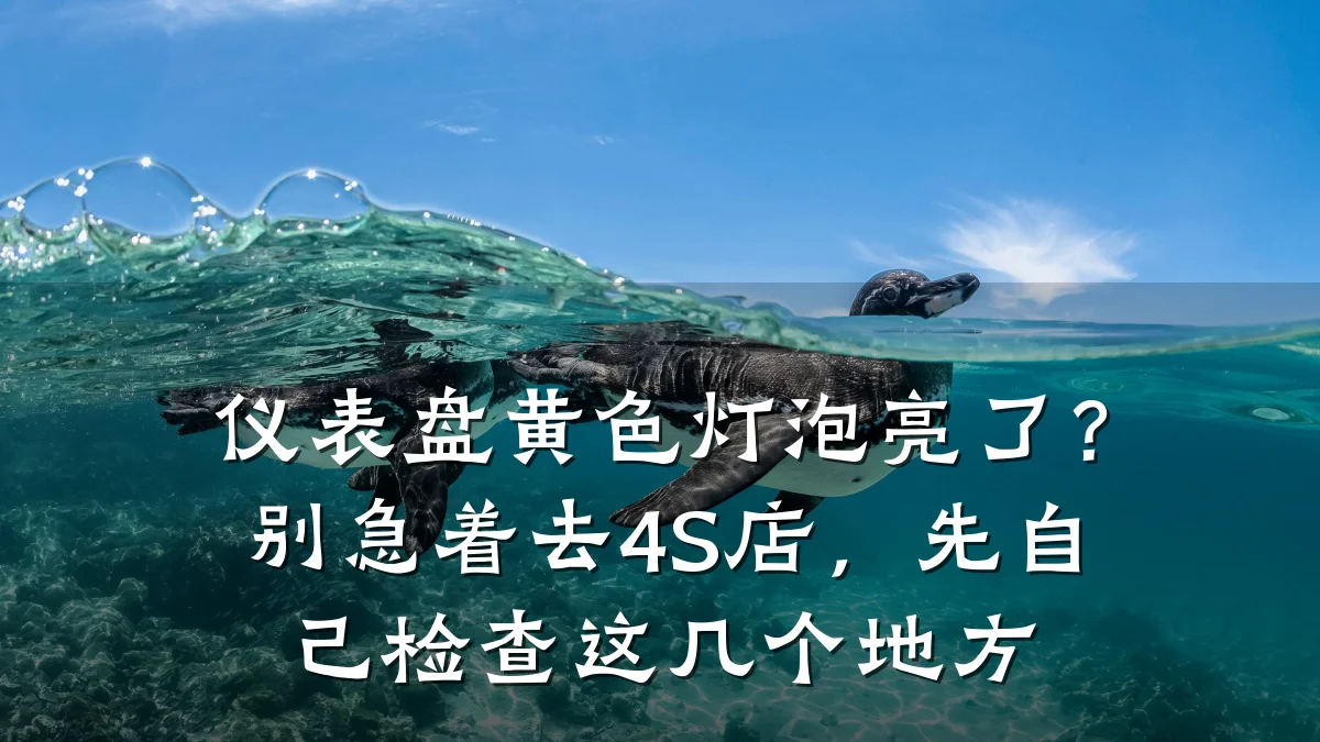 仪表盘黄色灯泡亮了？别急着去4S店，先自己检查这几个地方
