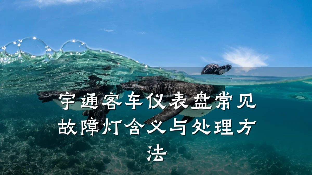 宇通客车仪表盘常见故障灯含义与处理方法