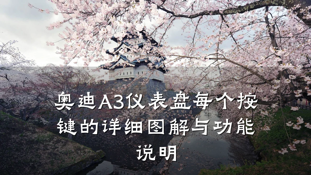 奥迪A3仪表盘每个按键的详细图解与功能说明