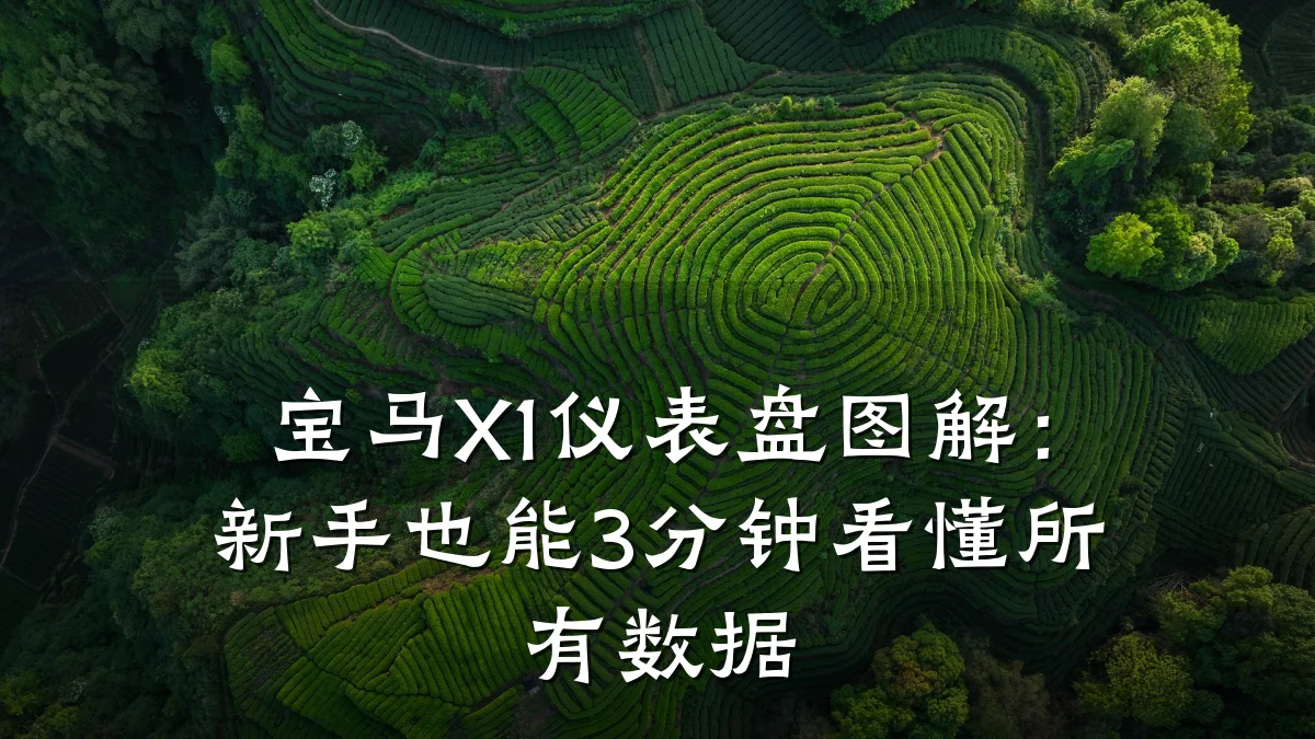 宝马X1仪表盘图解：新手也能3分钟看懂所有数据