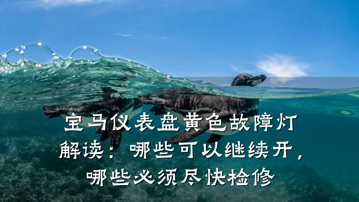 宝马仪表盘黄色故障灯解读：哪些可以继续开，哪些必须尽快检修