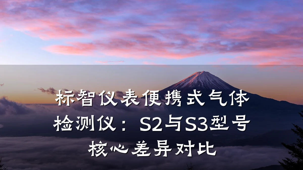 标智仪表便携式气体检测仪:S2与S3型号核心差异对比