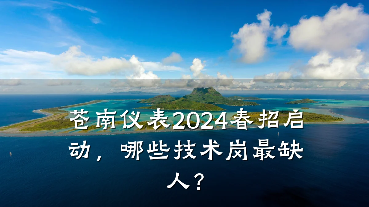 苍南仪表2024春招启动，哪些技术岗最缺人？