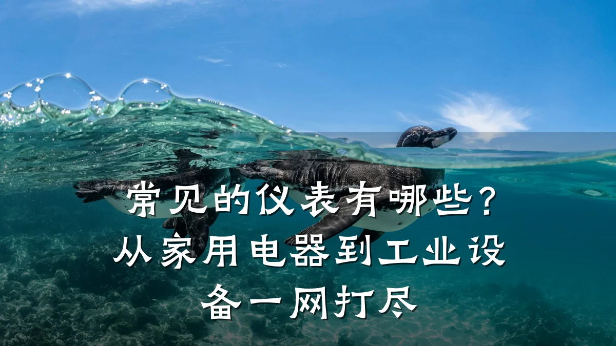 常见的仪表有哪些?从家用电器到工业设备一网打尽
