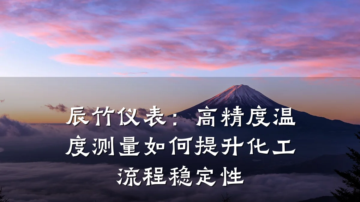 辰竹仪表：高精度温度测量如何提升化工流程稳定性