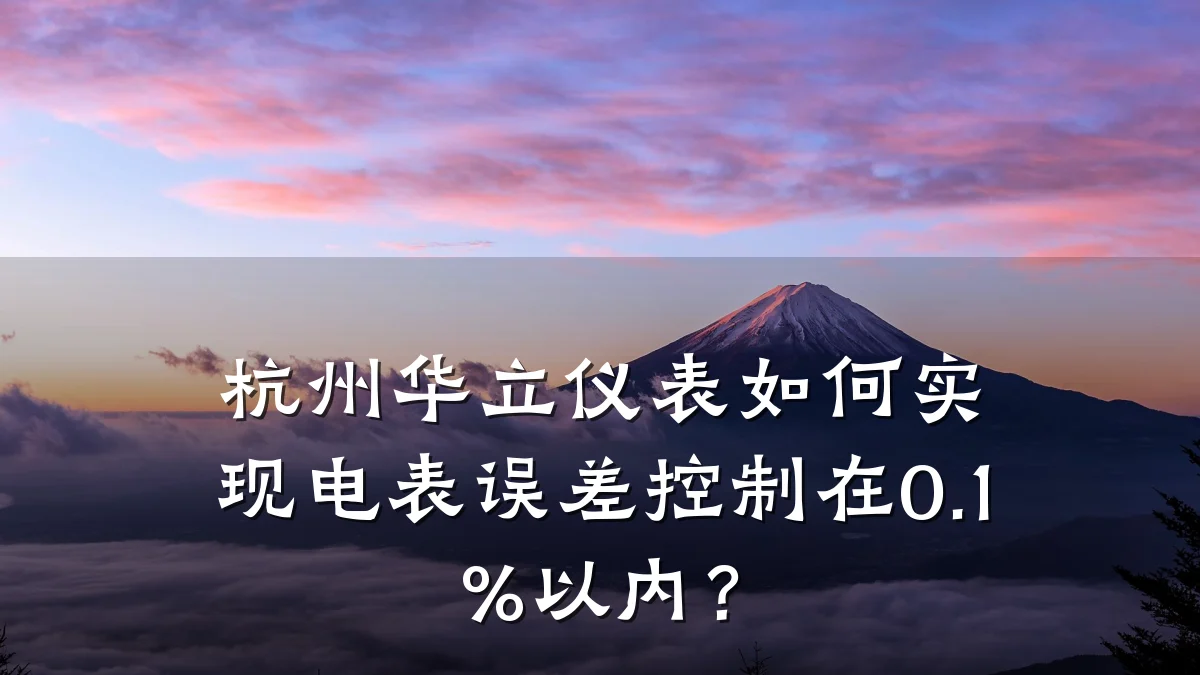 杭州华立仪表如何实现电表误差控制在0.1%以内？