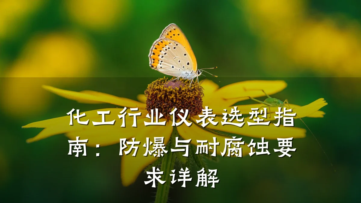 化工行业仪表选型指南:防爆与耐腐蚀要求详解