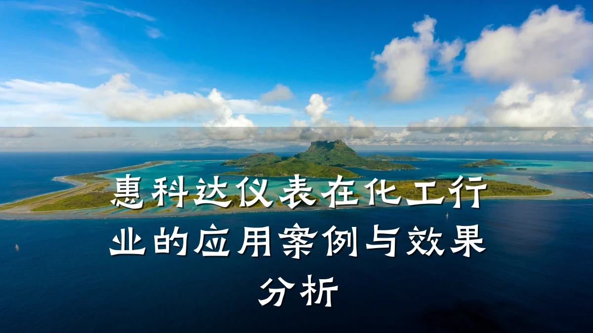 惠科达仪表在化工行业的应用案例与效果分析