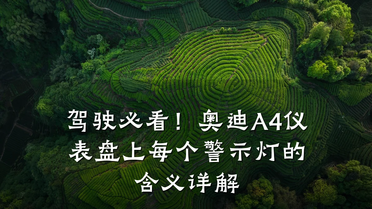 驾驶必看！奥迪A4仪表盘上每个警示灯的含义详解
