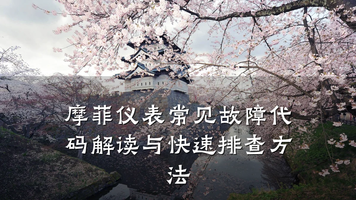 摩菲仪表常见故障代码解读与快速排查方法