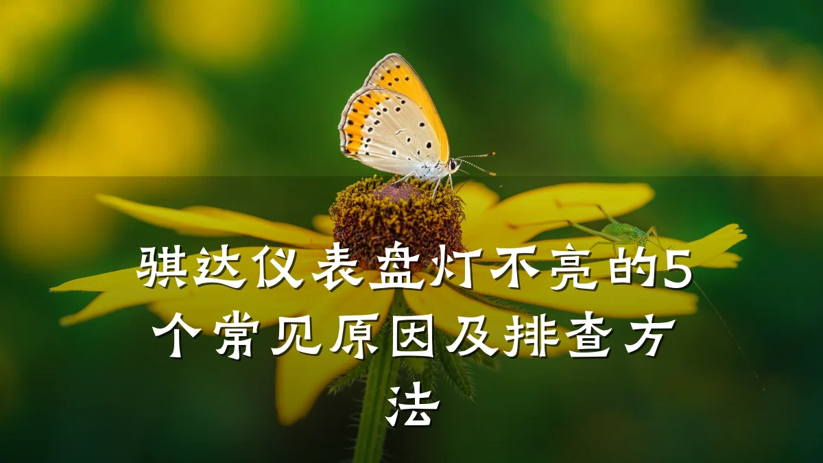 骐达仪表盘灯不亮的5个常见原因及排查方法