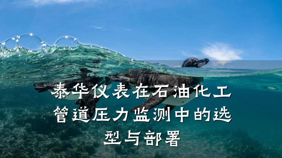 泰华仪表在石油化工管道压力监测中的选型与部署