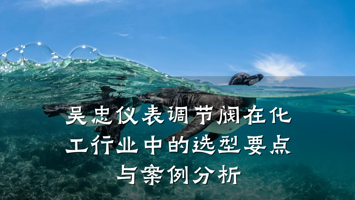 吴忠仪表调节阀在化工行业中的选型要点与案例分析