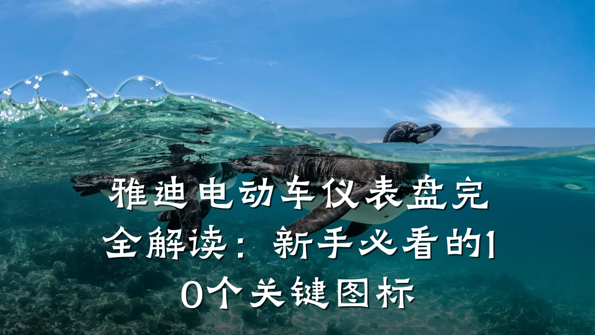 雅迪电动车仪表盘完全解读:新手必看的10个关键图标