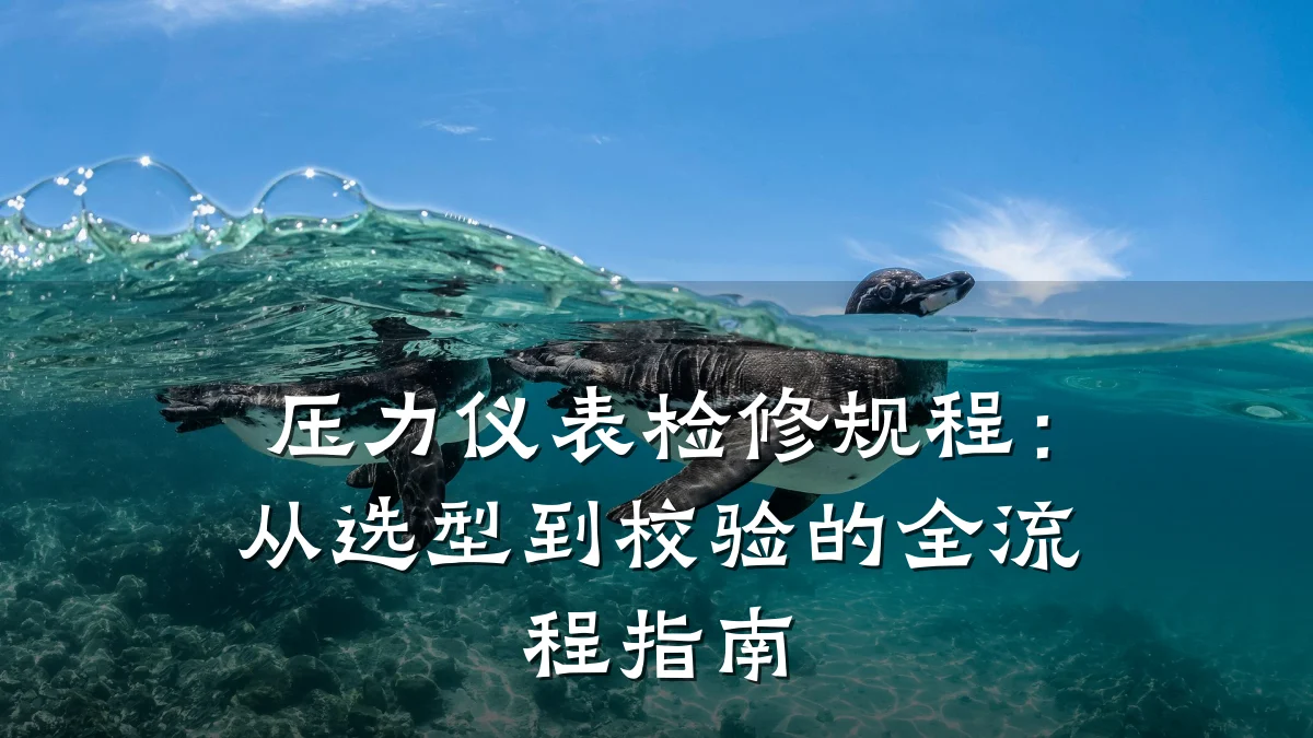 压力仪表检修规程：从选型到校验的全流程指南