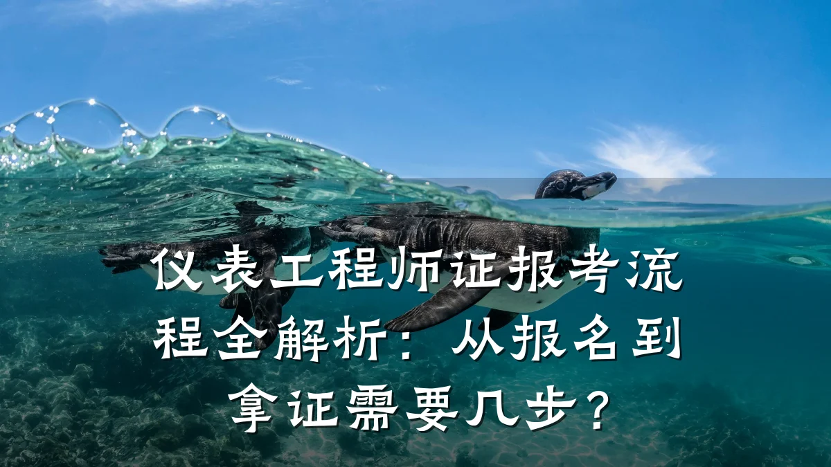仪表工程师证报考流程全解析:从报名到拿证需要几步?
