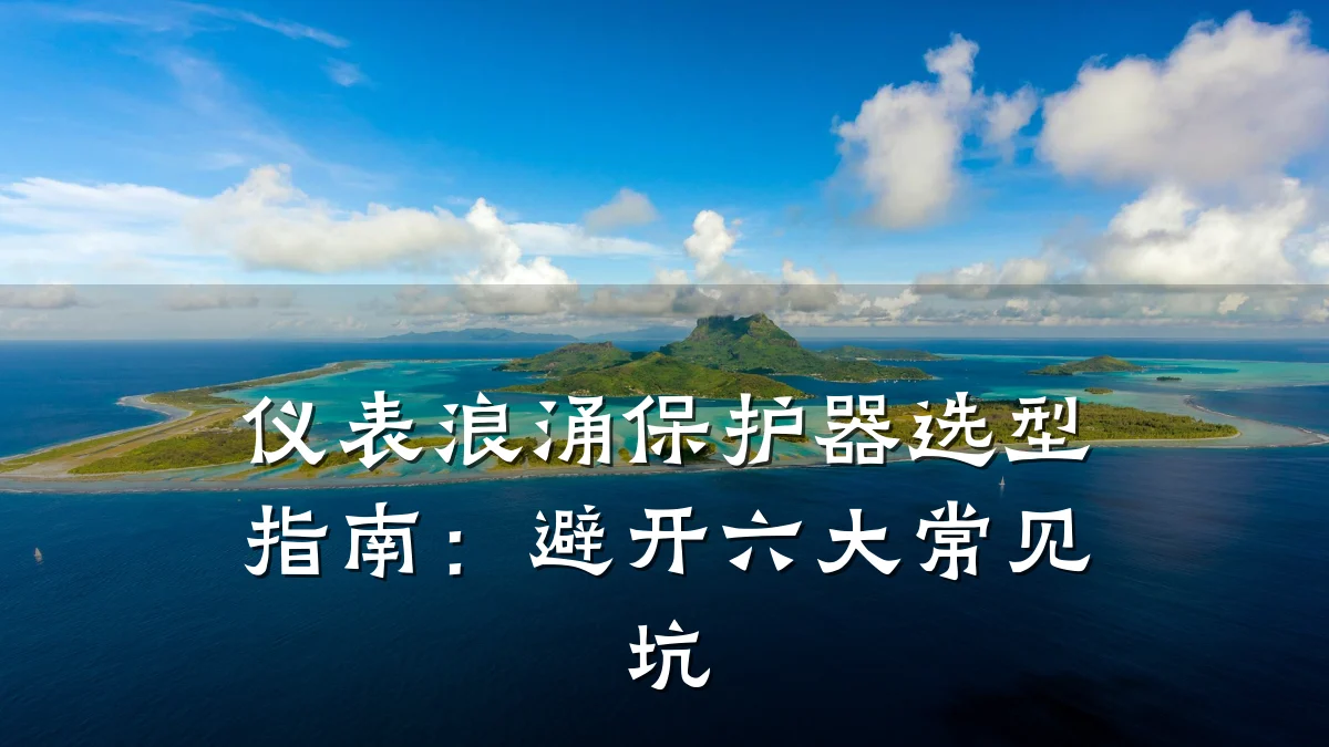 仪表浪涌保护器选型指南:避开六大常见坑