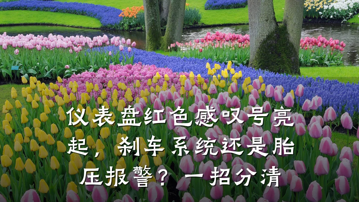仪表盘红色感叹号亮起,刹车系统还是胎压报警?一招分清