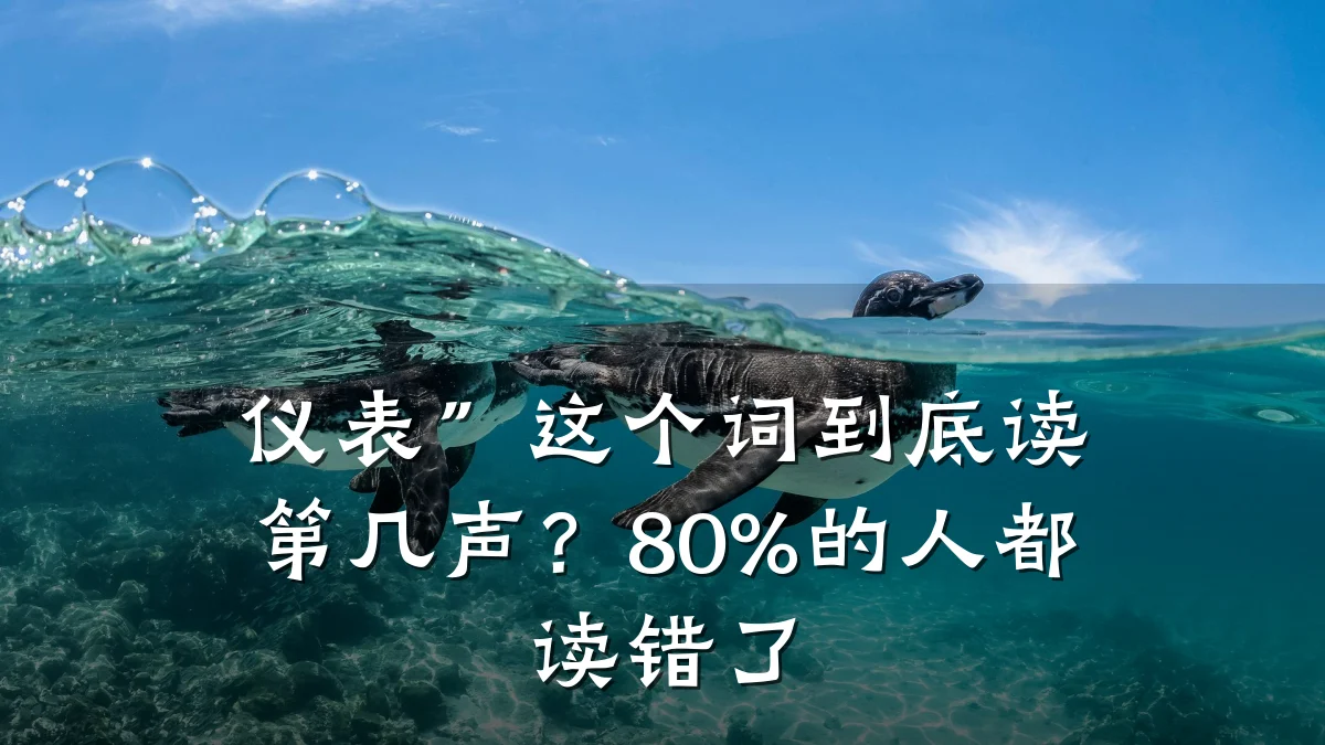 仪表”这个词到底读第几声?80%的人都读错了