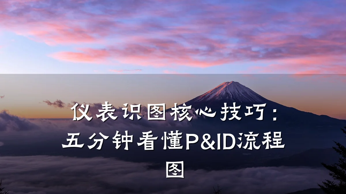仪表识图核心技巧:五分钟看懂P&ID流程图
