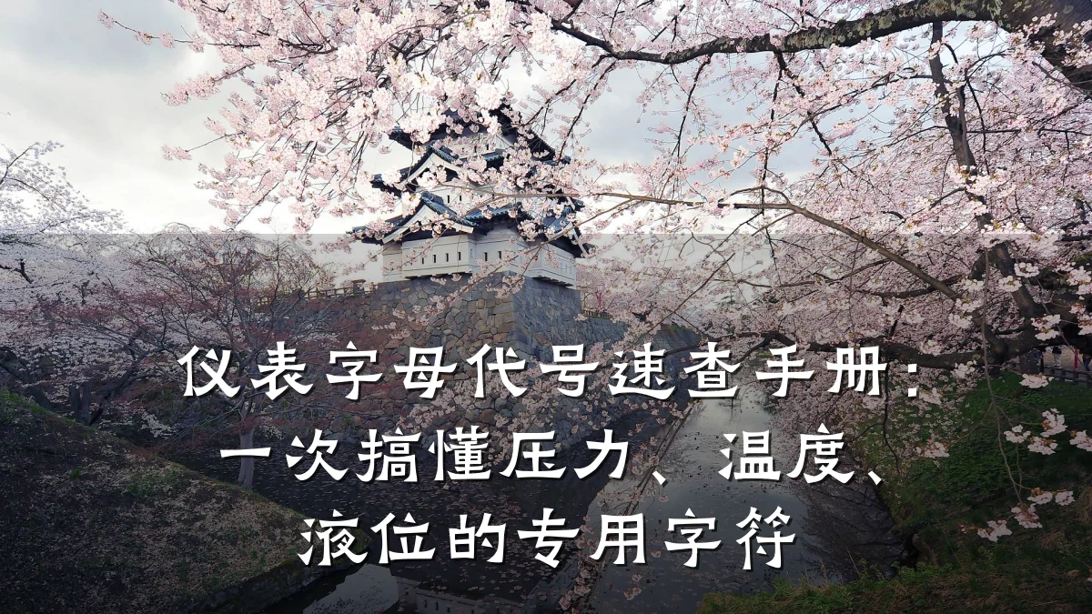 仪表字母代号速查手册:一次搞懂压力、温度、液位的专用字符