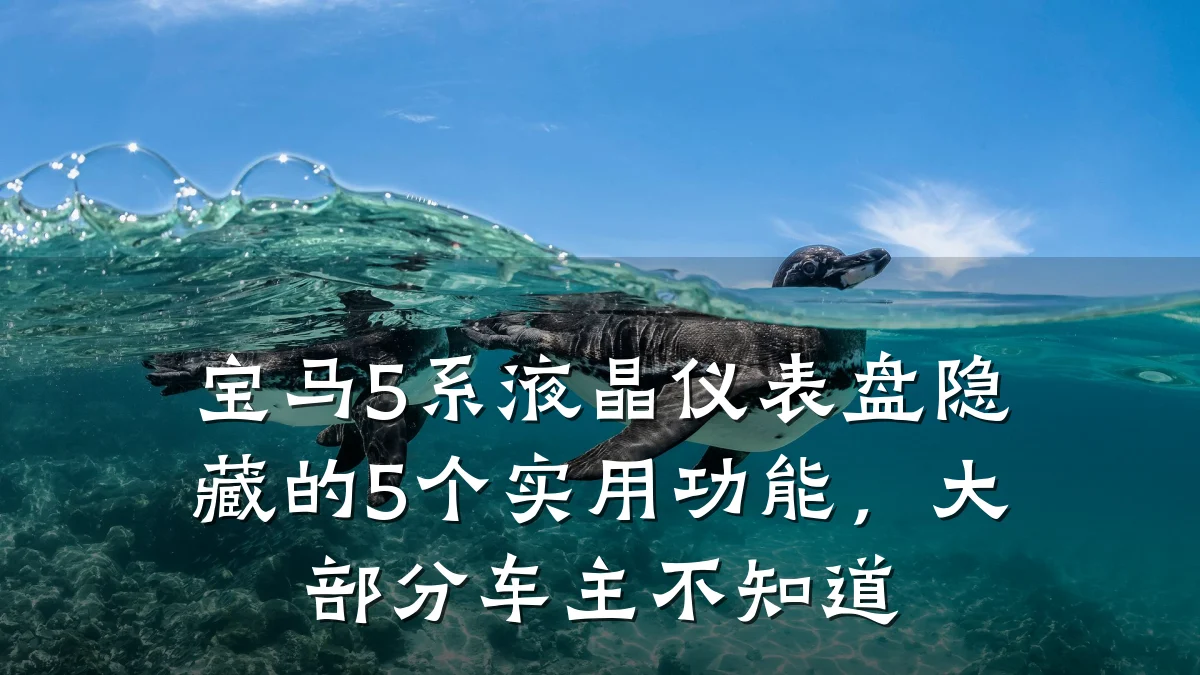 宝马5系液晶仪表盘隐藏的5个实用功能，大部分车主不知道