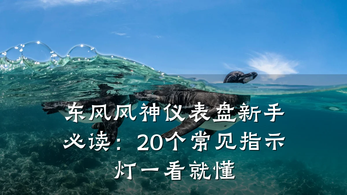 东风风神仪表盘新手必读:20个常见指示灯一看就懂