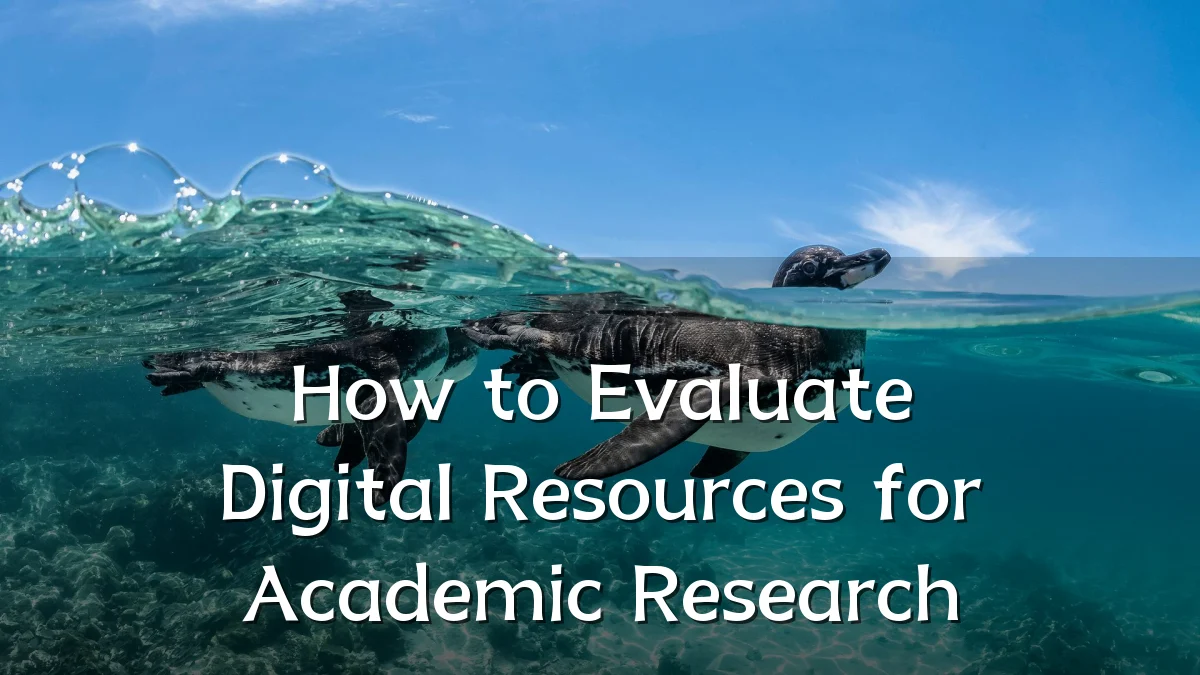 How to Evaluate Digital Resources for Academic Research