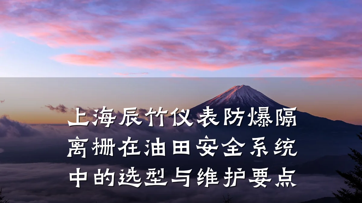 上海辰竹仪表防爆隔离栅在油田安全系统中的选型与维护要点