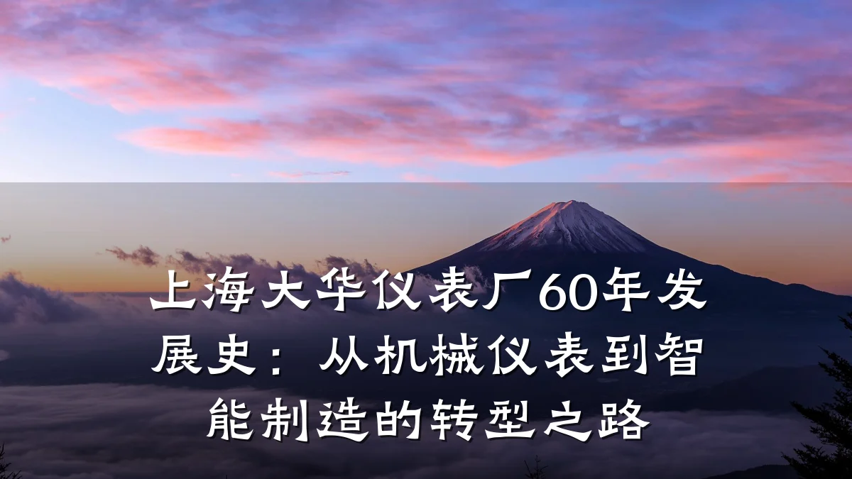 上海大华仪表厂60年发展史:从机械仪表到智能制造的转型之路