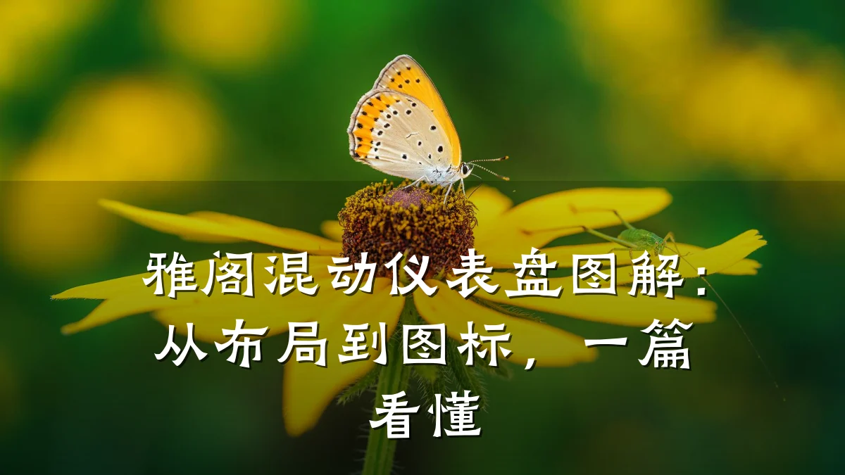 雅阁混动仪表盘图解：从布局到图标，一篇看懂