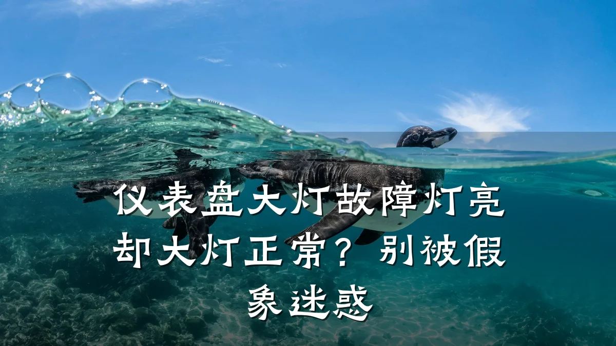 仪表盘大灯故障灯亮却大灯正常?别被假象迷惑