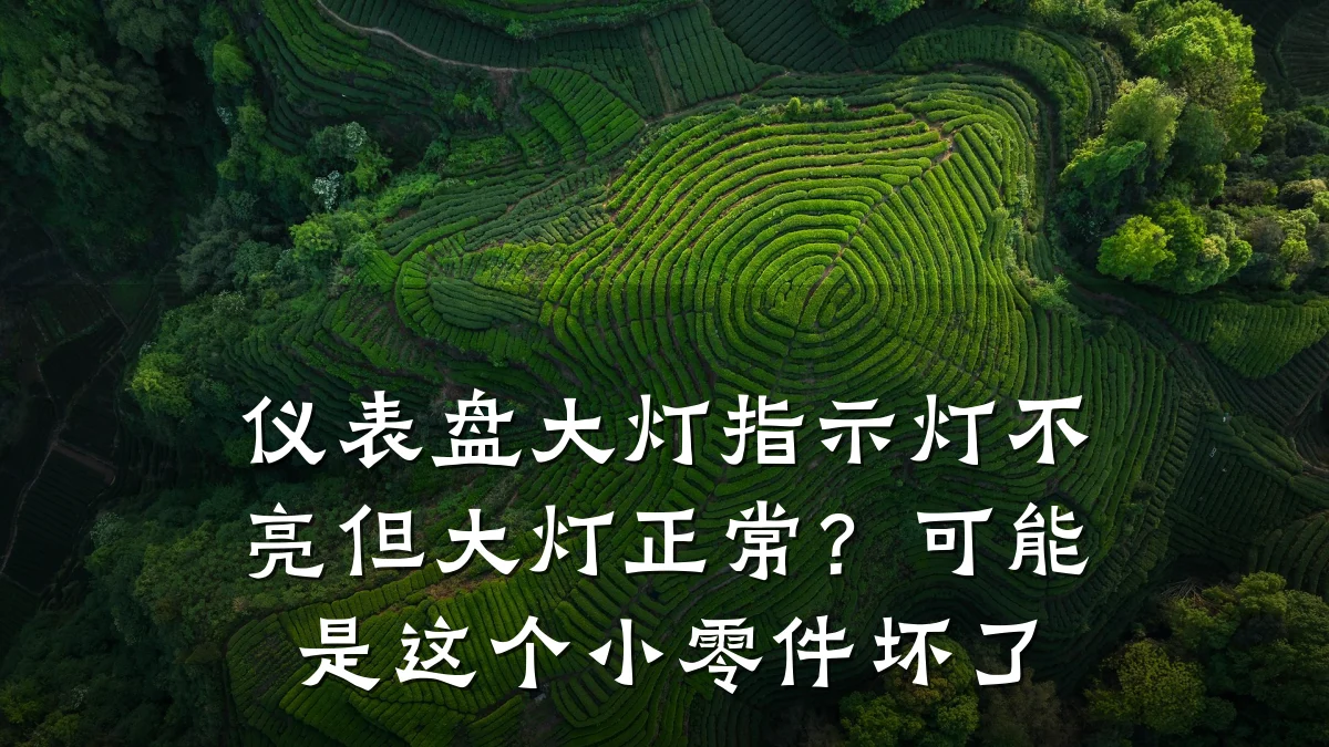 仪表盘大灯指示灯不亮但大灯正常?可能是这个小零件坏了