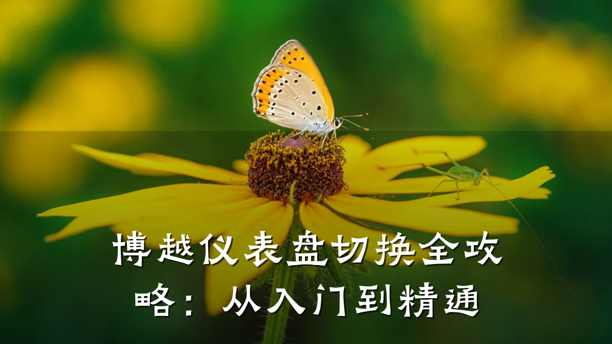 博越仪表盘切换全攻略:从入门到精通