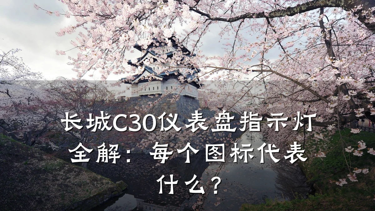 长城C30仪表盘指示灯全解:每个图标代表什么?