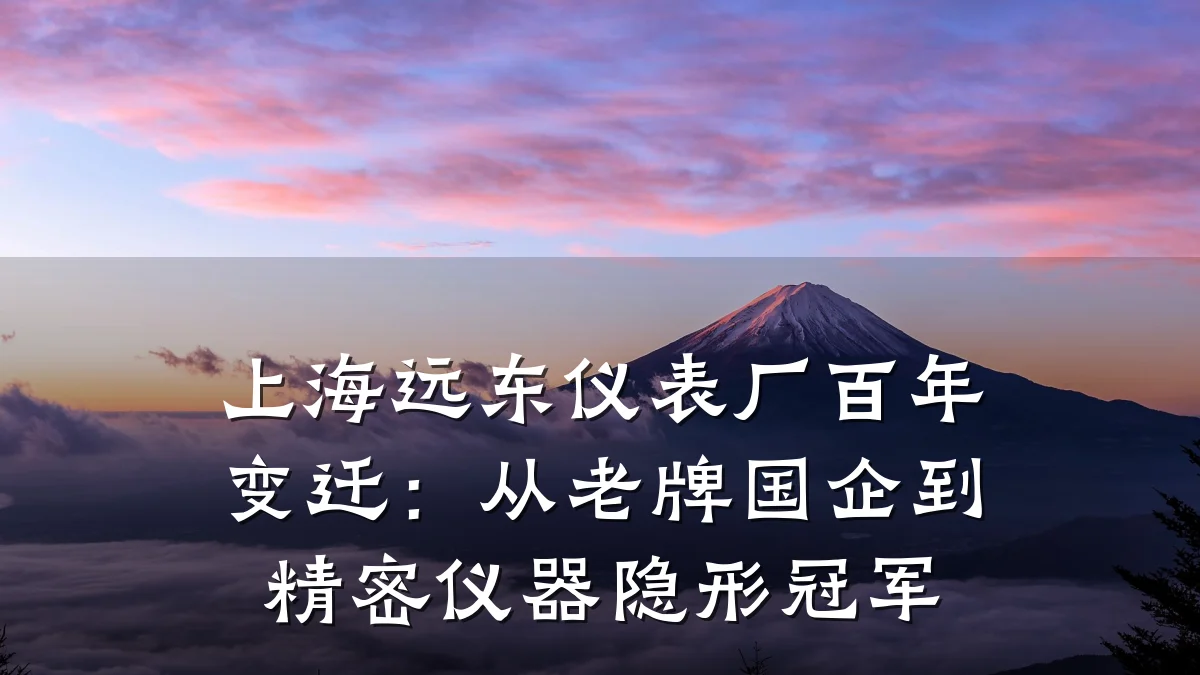 上海远东仪表厂百年变迁：从老牌国企到精密仪器隐形冠军