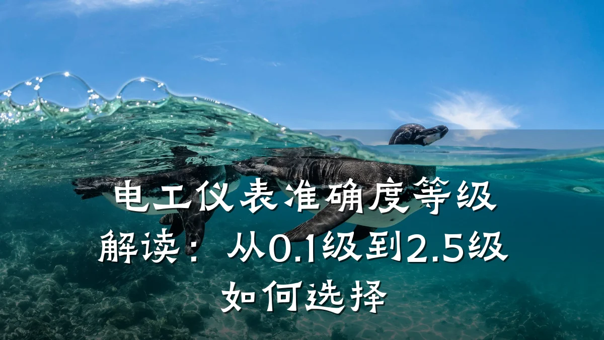 电工仪表准确度等级解读:从0.1级到2.5级如何选择