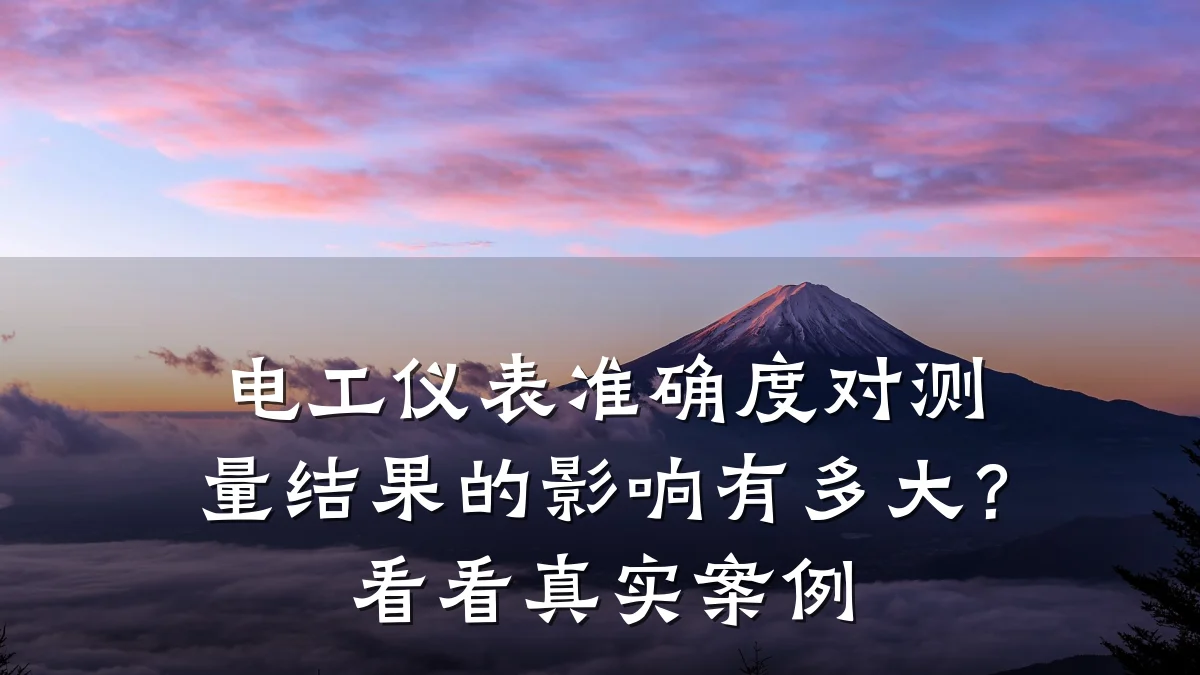 电工仪表准确度对测量结果的影响有多大?看看真实案例