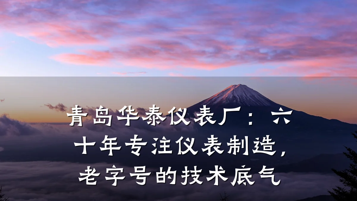 青岛华泰仪表厂:六十年专注仪表制造,老字号的技术底气