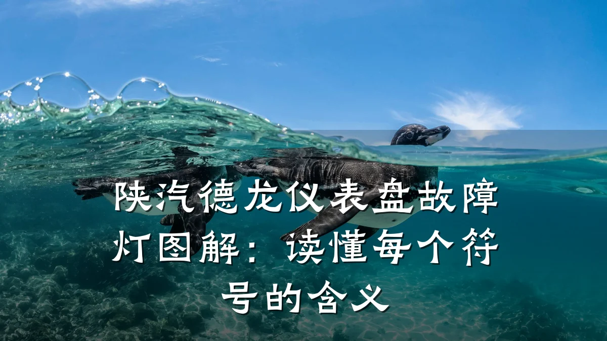 陕汽德龙仪表盘故障灯图解:读懂每个符号的含义