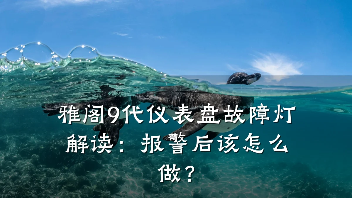 雅阁9代仪表盘故障灯解读:报警后该怎么做?