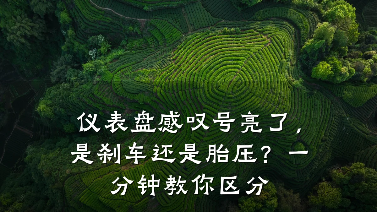 仪表盘感叹号亮了，是刹车还是胎压？一分钟教你区分