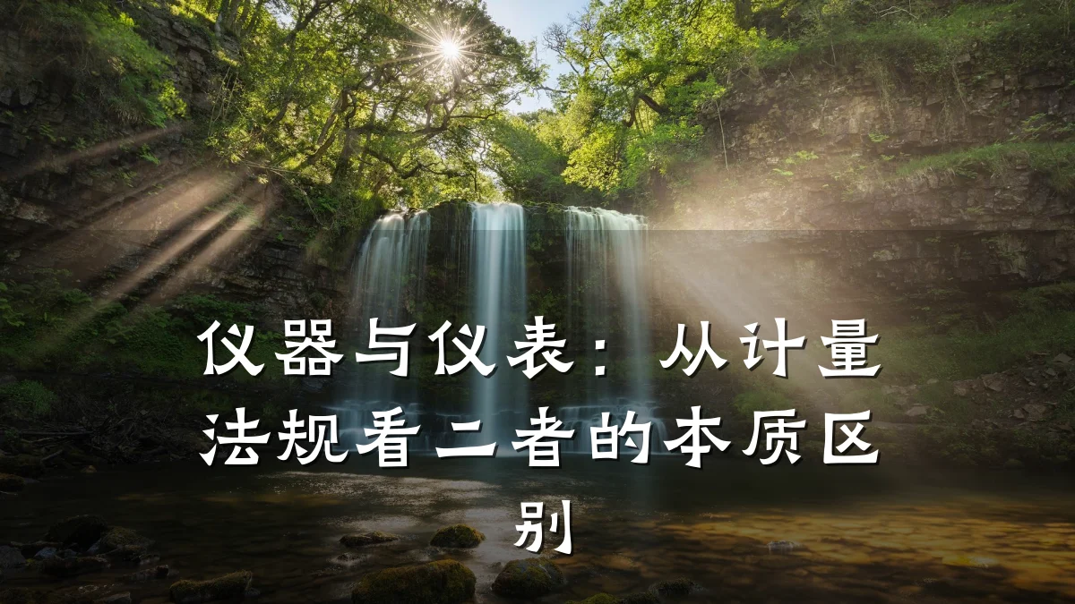 仪器与仪表:从计量法规看二者的本质区别