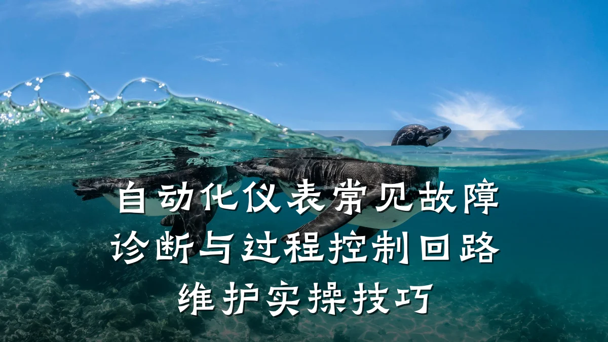 自动化仪表常见故障诊断与过程控制回路维护实操技巧