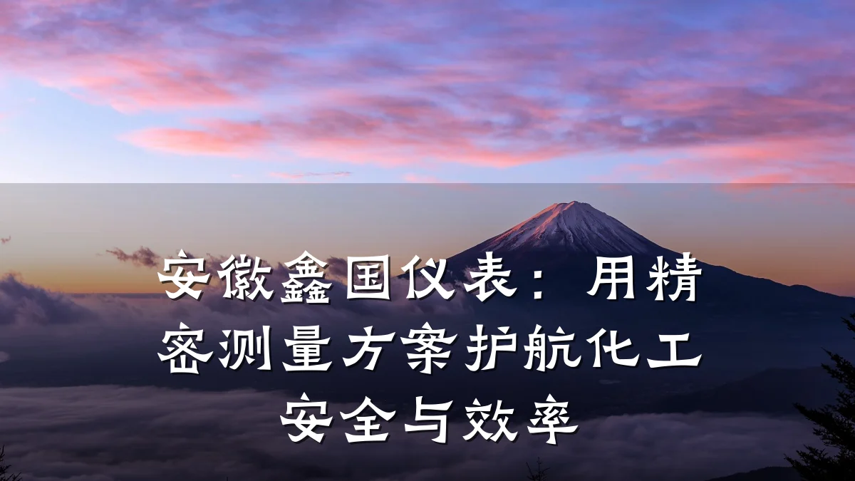 安徽鑫国仪表:用精密测量方案护航化工安全与效率