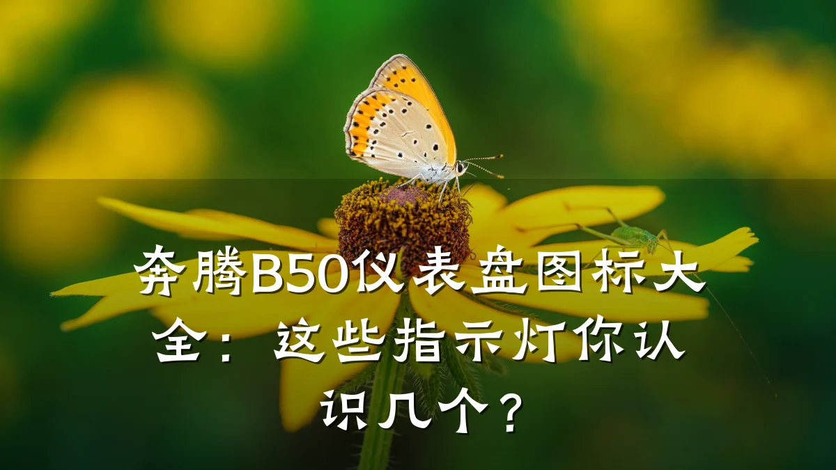 奔腾B50仪表盘图标大全:这些指示灯你认识几个?